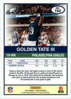 Golden Tate 2019 Panini Score SCORECARD Series Mint Card #192
