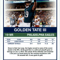 Golden Tate 2019 Panini Score SCORECARD Series Mint Card #192