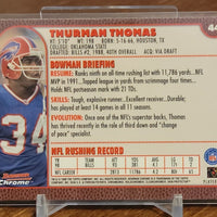 Thurman Thomas 1999 Bowman Chrome Series Mint Card #44