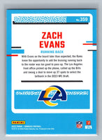 Zach Evans 2023 Panini Donruss Rated Rookie Series Mint Card #359
