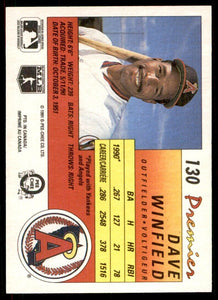 Dave Winfield 1991 O-Pee-Chee Premier Series Mint Card #130