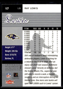 Ray Lewis 2006 Fleer Ultra Series Mint Card #17