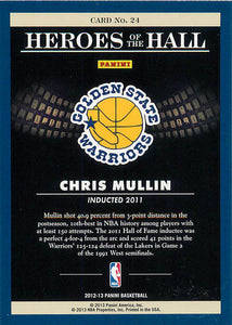 Chris Mullin 2012 2013 Panini Heroes of the Hall Series Mint Card #24