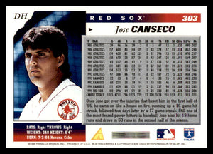 Jose Canseco 1996 Score Series Mint Card #303