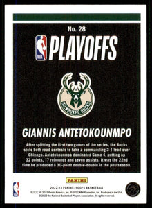 Giannis Antetokounmpo 2022 2023 Panini Hoops Road to Finals Series Mint Card #28 Only 2022 Made