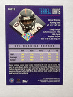 Terrell Davis 1998 Topps Hidden Gems Series Mint Card HG-13
