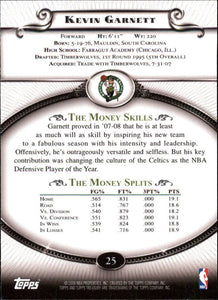 Kevin Garnett 2008 2009 Topps Treasury Series Mint Card #25