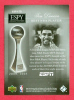 Tim Duncan 2005 2006 Upper Deck ESPN Espy Award Winners Series Mint Card #ESPY-TD

