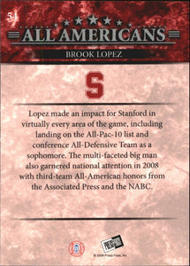 Brook Lopez 2008 Press Pass All American Series Mint Card #54