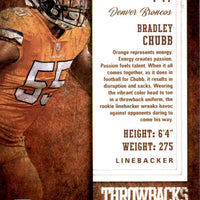 Bradley Chubb 2019 Score Throwbacks Series Mint Card #T-17