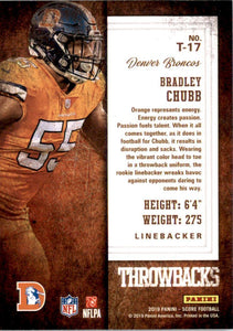 Bradley Chubb 2019 Score Throwbacks Series Mint Card #T-17