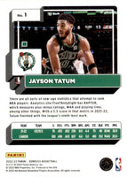 Jayson Tatum 2022 2023 Panini Donruss Press Proof Silver Series Mint Card #1

