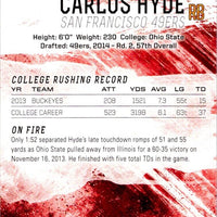 Carlos Hyde 2014 Topps Fire Series Mint Rookie Card #151