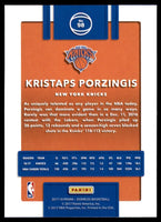 Kristaps Porzingis 2017 2018 Panini Donruss Series Mint Card #98
