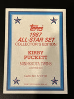 Kirby Puckett 1987 Topps All-Star Collector's Edition Mint Card #57
