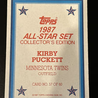 Kirby Puckett 1987 Topps All-Star Collector's Edition Mint Card #57