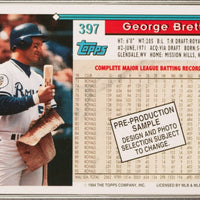 George Brett 1994 Topps Pre-Production Sample Series Mint Card #397