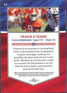 Travis Etienne 2021 Leaf Draft All-American Blue Series Mint Rookie Card #44