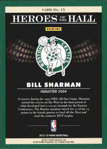 Bill Sharman 2012 2013 Panini Heroes of the Hall Series Mint Card #15