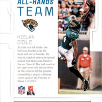 Keelan Cole 2019 Score All Hands Team Series Mint Card #AHT-1