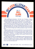 Will Clark 1990 Fleer All-Star Team Series Mint Card #2
