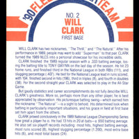 Will Clark 1990 Fleer All-Star Team Series Mint Card #2