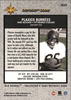 Plaxico Burress 2000 Collector's Edge Odyssey Old School Series Mint Rookie Card #OS25
