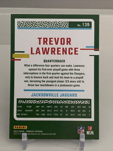 Trevor Lawrence 2023 Donruss Press Proof Blue Series Mint Card #139