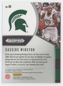 Cassius Winston 2020 2021 Panini Draft Picks Silver Series Mint Rookie Card #69