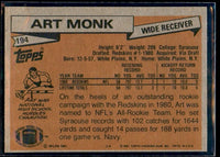 Art Monk 1981 Topps Series Mint Rookie Card #194
