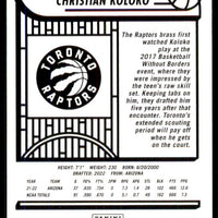 Christian Koloko 2022 2023 Panini NBA Hoops Purple Series Mint Rookie Card #261
