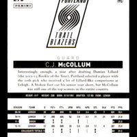 C.J. McCollum 2013 2014 Hoops Series RED PARALLEL VERSION Mint ROOKIE Card #270
