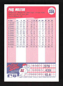 Paul Molitor 1990 Fleer Series Mint Card #330