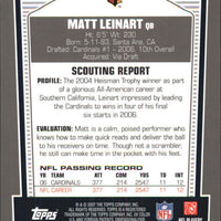 Matt Leinart 2007 Topps Draft Picks and Prospects Chrome Black Series Mint Card #54