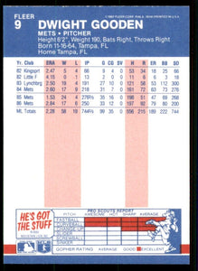 Dwight Gooden 1987 Fleer Series Mint Card #9