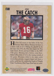 Joe Montana 1995 Collector's Choice Trilogy Series Mint Card #MT4