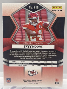 Skyy Moore 2022 Panini Mosaic Mint Rookie Card #319