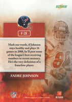 Andre Johnson 2008 Score The Franchise Series Mint Card  #F-21
