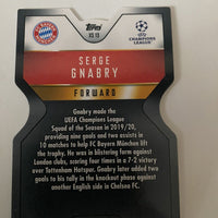 Serge Gnabry 2021 2022 Topps Match Attax Pro Elite Chrome Shield Die-Cut Series Mint Card #XS13