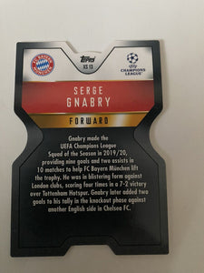 Serge Gnabry 2021 2022 Topps Match Attax Pro Elite Chrome Shield Die-Cut Series Mint Card #XS13