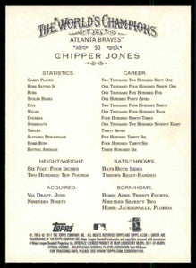 Chipper Jones 2011 Topps Allen & Ginter Series Mint Card #53