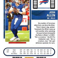 Josh Allen 2022 Panini Contenders Season Ticket Series Mint Card #11