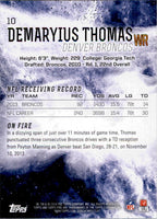 Demaryius Thomas 2014 Topps Fire Flame Foil Series Mint Card #10
