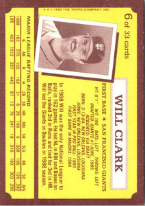 Will Clark 1989 Topps Kay-Bee Superstars of Baseball Series Mint Card #6