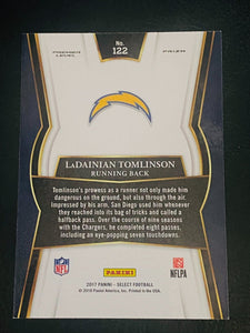 LaDainian Tomlinson 2017 Panini Select Premier Level Silver Prizm Series Mint Card #122