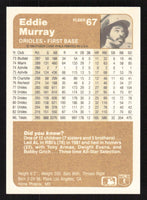 Eddie Murray 1983 Fleer Series Mint Card #67
