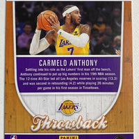 Carmelo Anthony 2022 2023 Panini Hoops Throwback Gold Foil Series Mint Card #12