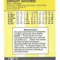 Dwight Gooden 1986 Fleer Series Mint Card #81
