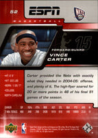 Vince Carter 2005 2006 Upper Deck ESPN Series Mint Card #52
