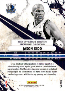 Jason Kidd 2010 2011 Rookies and Stars Series Mint Card #51